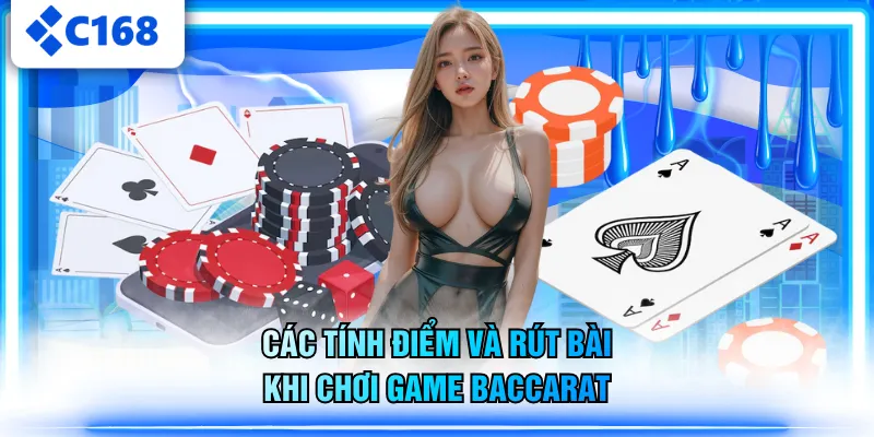 Các tính điểm và rút bài khi chơi game Baccarat